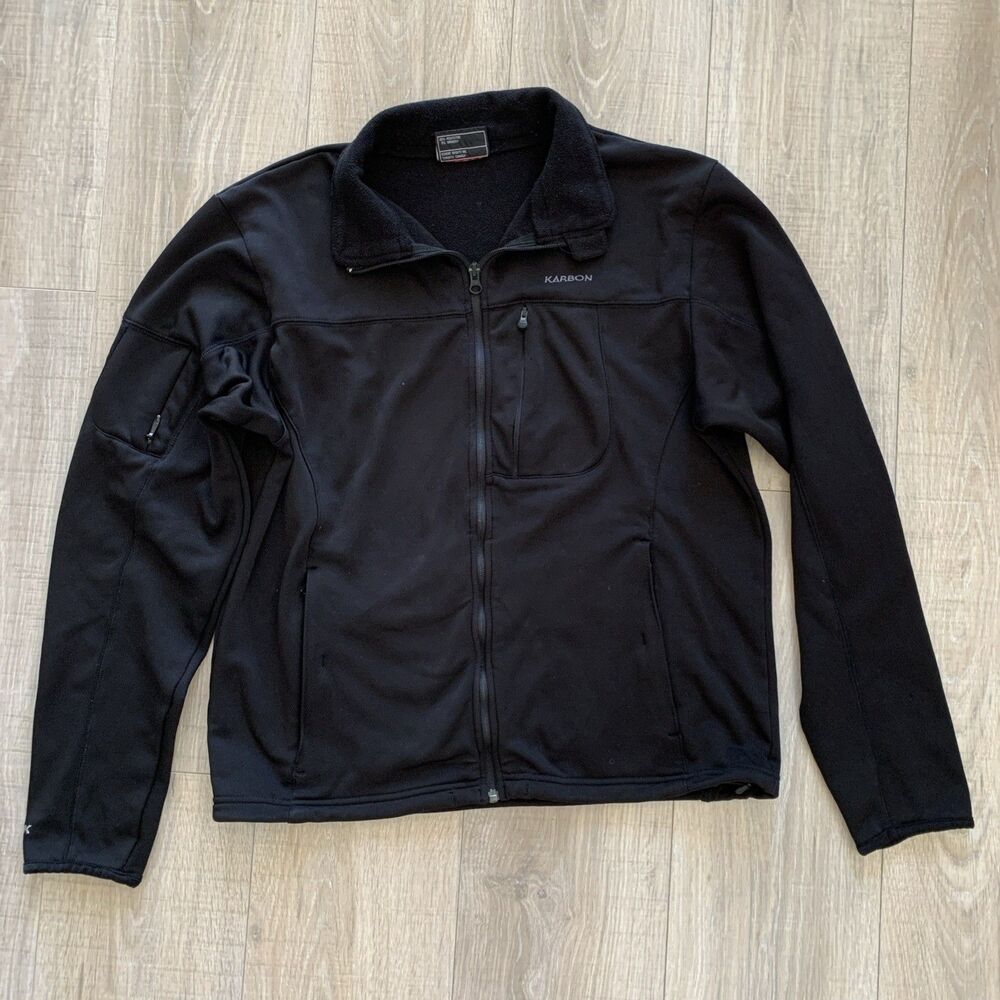 KARBON Full Zip Jacket K Wick Lightweight Mid Layer Black Men's Size M